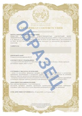 Образец Сертификат СТО 01.064.00220722.2-2020 Воскресенское Сертификат СТО 01.064.00220722.2-2020 